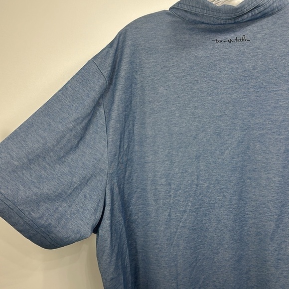 Travis Matthew Coastal Chest Striped blue Polo size XXL. Blue.Pima cotton - Picture 9 of 11